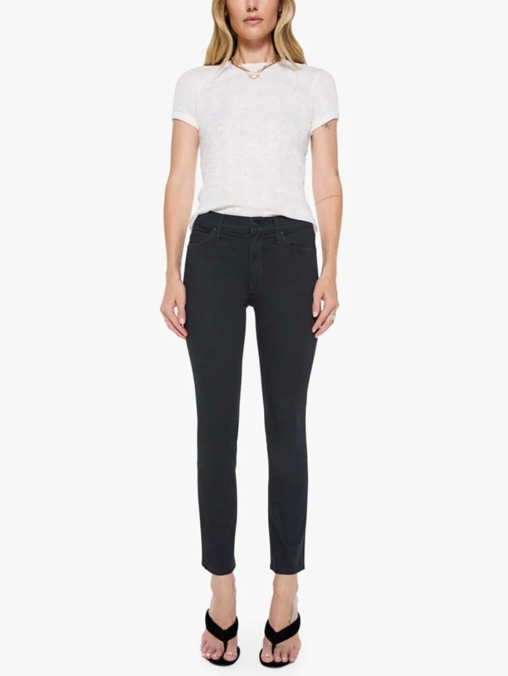 Mother The Mid Rise Dazzler Ankle in Not Guilty Size 28